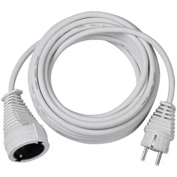 brennenstuhl H05VV-F 3G1, 5 - Cable alargador de corriente - CEE 7/4 (H) a CEE 7/7 (M) - 10 m - blanco