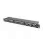 Patch panel 1U LANBERG PPS6-1024-B, 24 puertos Cat6, metal, negro, 442×114,5×44,5 mm