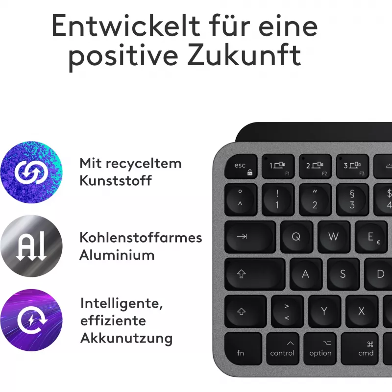 Teclado Logitech MX Keys Mini para Mac QWERTZ alemán negro gris