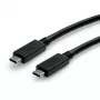 ROLINE Cable USB3.2Gen2 PD 20V5A Type-C-C ST/ST 0,5 m - Cable - Digital/Datos - 0,5 m (11.99.9057)