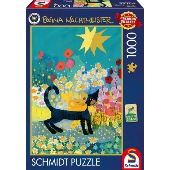 Rosina Wachtmeister: Gato en el Sea of Flowers, Puzzle 1000 piezas