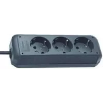 brennenstuhl Eco-Line - Regleta de enchufes - 3 tomas - cable de 1,5 m - negro (1158620015)