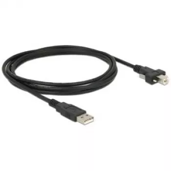 Cable USB DeLOCK 2m USB 2.0 USB A USB B negro