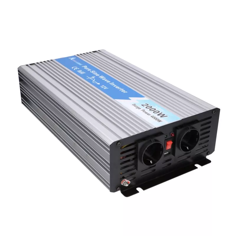 Extralink OPIP-2000W | Convertidor de tensión | Coche 12V, 2000W onda sinusoidal pura