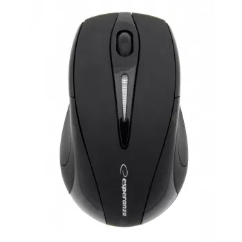 ¿Cableado? No – Ratón inalámbrico RF ESPERANZA EM101K, ambidiestro, 1000 DPI, receptor nano USB 2,4 GHz, negro