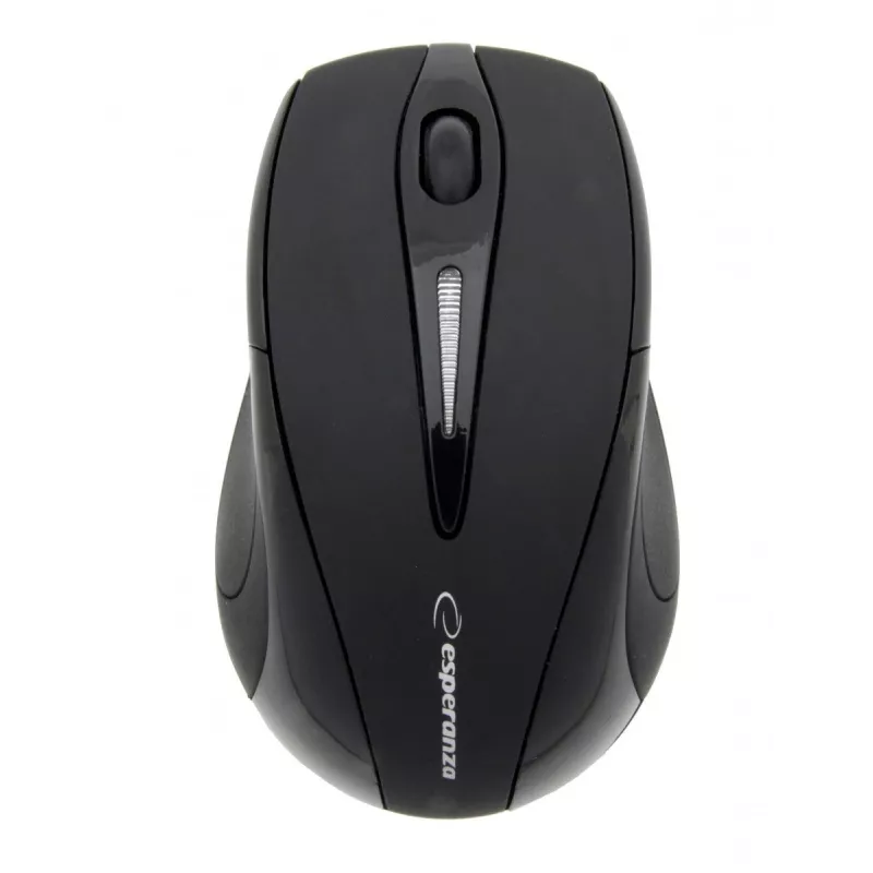 ¿Cableado? No – Ratón inalámbrico RF ESPERANZA EM101K, ambidiestro, 1000 DPI, receptor nano USB 2,4 GHz, negro