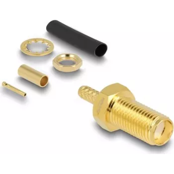 Conector macho coaxial SMA de crimpado DELOCK 91785 para RG-174/RG-316 con tubo termorretráctil