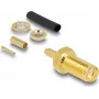 Conector macho coaxial SMA de crimpado DELOCK 91785 para RG-174/RG-316 con tubo termorretráctil