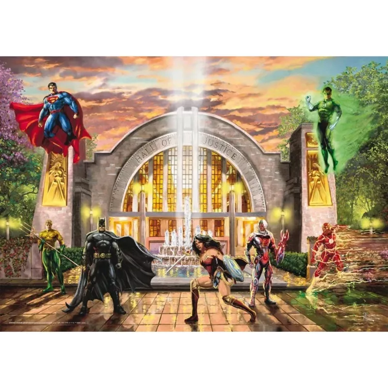 Thomas Kinkade Studios: DC Justice League - Hall Of Justice, puzzle 1000 piezas