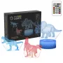 Lámpara LED de mesa MANTA SNL117RGB decoración de luz RGB 3D dinosaurio