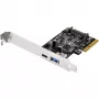 SilverStone ECU03 - adaptador USB - PCIe 2.0 x2 perfil bajo - USB-C 3.1 x 1 + USB-C x 1 (SST-ECU03)