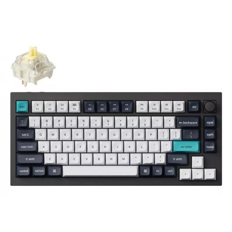 Teclado mecánico Keychron Q1 Max 75% con interruptores Banana, Carbon Black