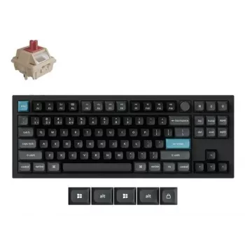 Teclado mecánico 80% QWERTY Keychron Q3 Ultra 8K — Bluetooth y con cable, retroiluminación RGB, negro