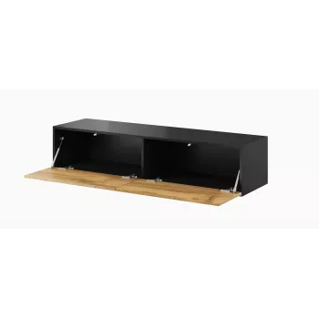 Soporte de TV Cama VIGO 140 30/140/40 negro/roble wotan
