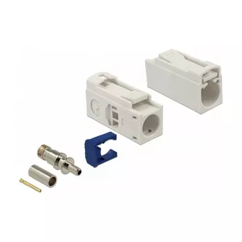 Conector de cable DeLOCK 89686 FAKRA B azul crema acero inoxidable