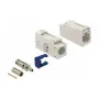 Conector de cable DeLOCK 89686 FAKRA B azul crema acero inoxidable