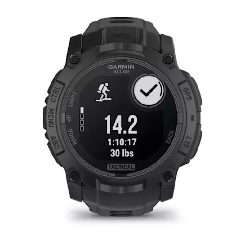 Garmin Instinct 3 Solar Tactical Edition 50 mm reloj inteligente, negro, correa de silicona