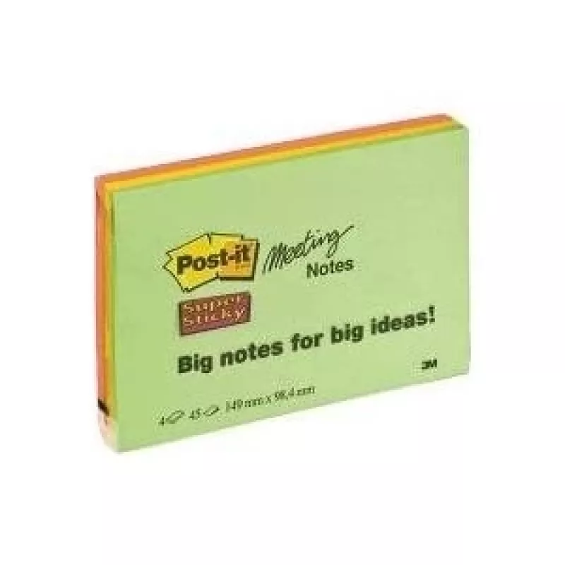 3M Post-it Notes notas adhesivas Super Sticky Meeting (6445-4SS)