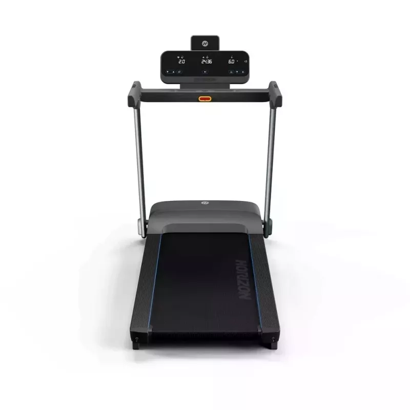 Cinta de correr eléctrica plegable Horizon Fitness Evolve 3.0 — 16 km/h, superficie de carrera 127×51 cm, 12 programas, peso máximo de usuario 113 kg, pantalla LED
