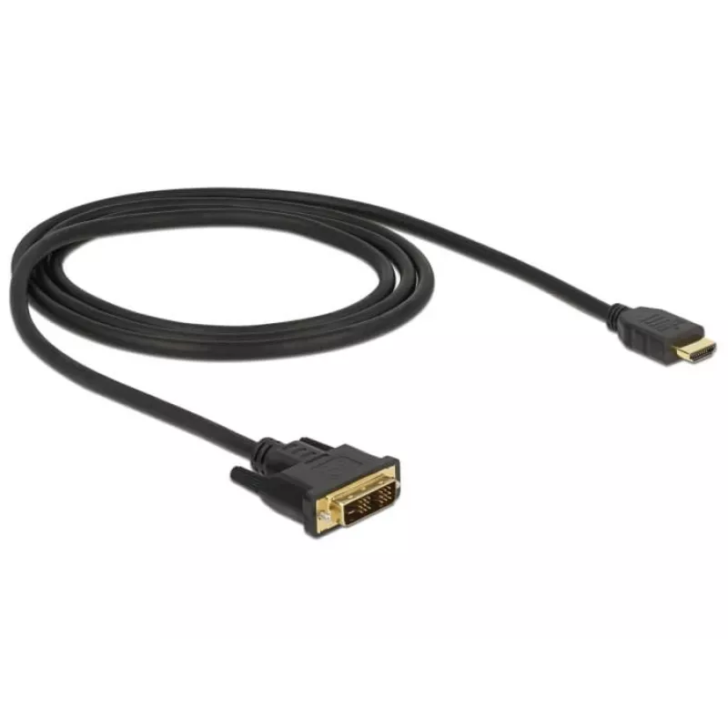 Adaptador de cable de vídeo DeLOCK 85582 1 m HDMI Type-A DVI-D Negro