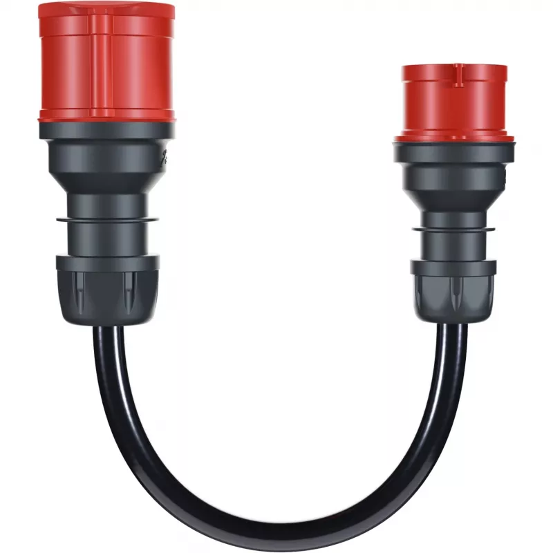 go-e set de adaptadores Gemini flex 22 kW. Color del cable: negro, formato conector 1: recto, formato conector 2: recto. Corriente máxima de funcionamiento (trifá