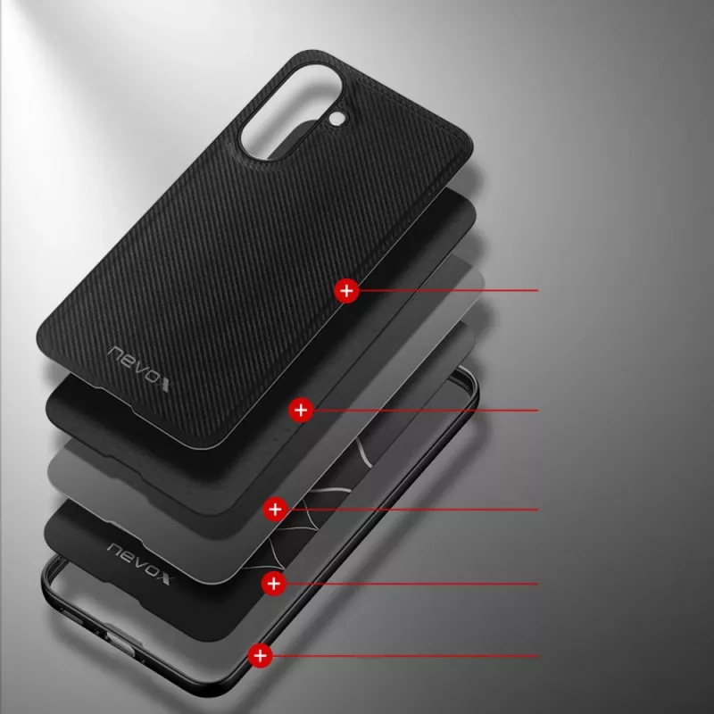 StyleShell NYLO, funda para móvil negra, Samsung Galaxy A36 5G