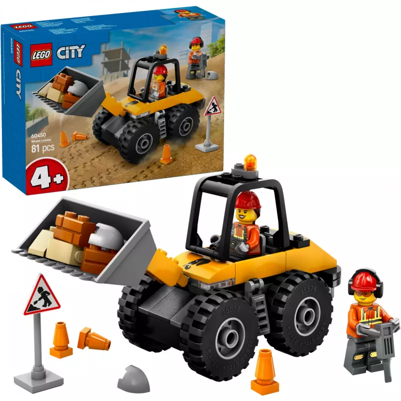 LEGO City 60450 Cargadora de ruedas amarilla