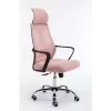 Topeshop FOTEL NIGEL RÓŻOWY silla de oficina/ordenador asiento acolchado respaldo de malla