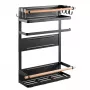 Maclean MC-910 estante magnético para frigorífico/lavadora, negro
