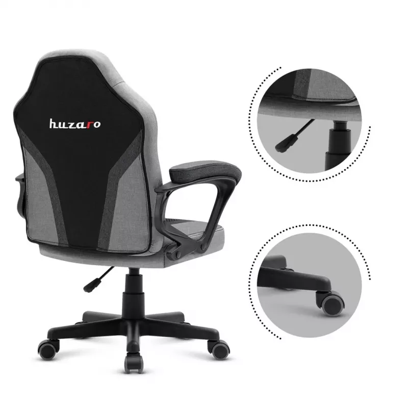 Silla gaming para niños Huzaro HZ-Ranger 1.0 gris Mesh, gris y negra