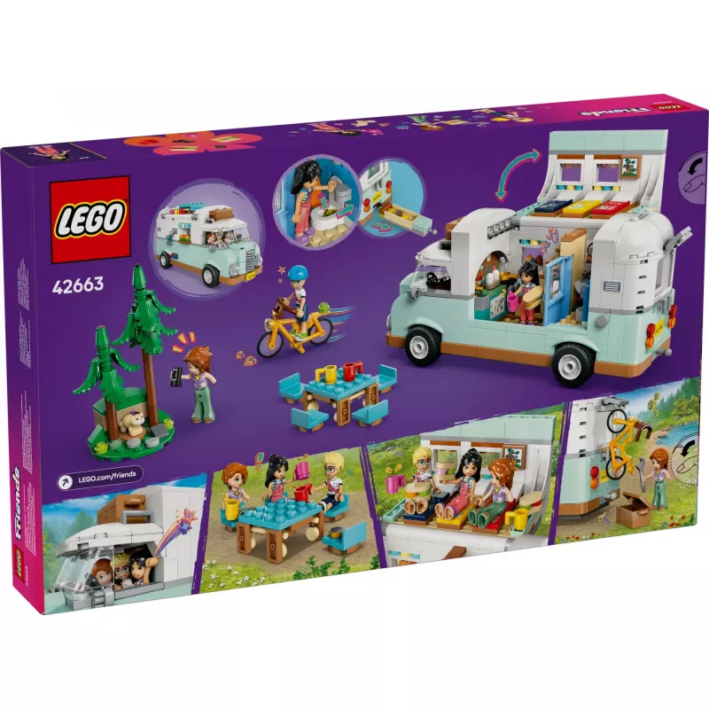 Set LEGO Motor Home 42663 — autocaravana LEGO Friends, 778 piezas, 3 minipersonajes, a partir de 7 años