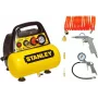 Compresor SIN ACEITE 6L+Kit de AIRE COMPRIMIDO Stanley