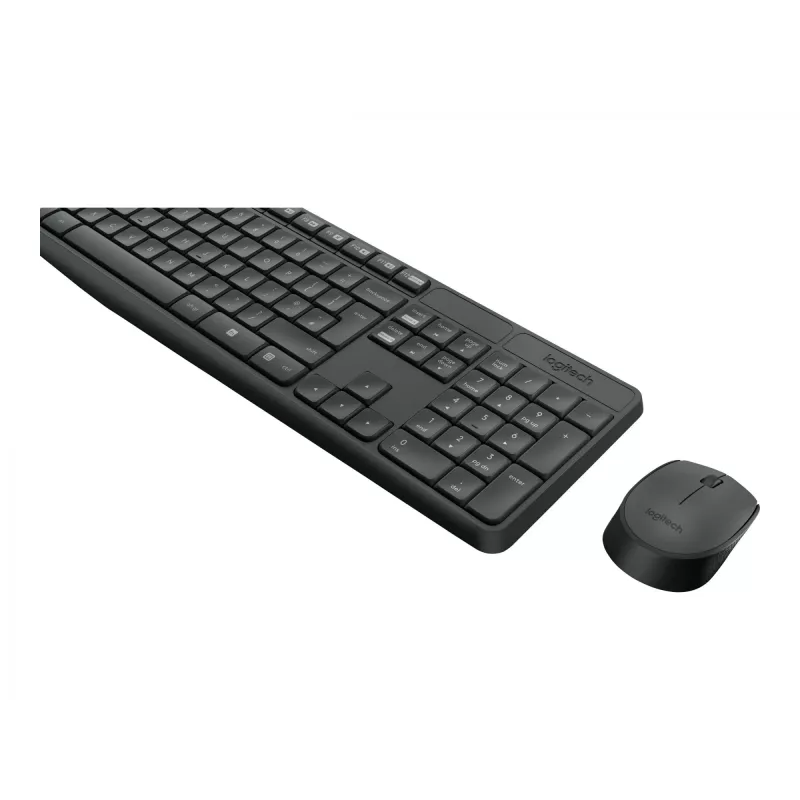 Logitech MK235 Conjunto duradero de teclado y ratón inalámbricos en gris