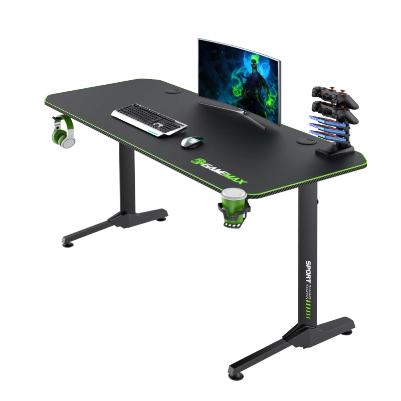 Escritorio GameMax D140-CARBON — Escritorio gaming/oficina, peso neto 20,5 kg, medidas brutas 125×795×682 mm