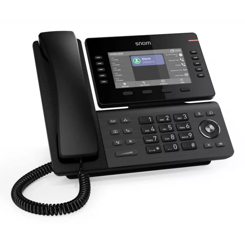 Teléfono IP Snom D815WB Negro — Pantalla IPS de 5 inch, Gigabit Ethernet, Wi‑Fi 802.11n/ac, PoE, Bluetooth