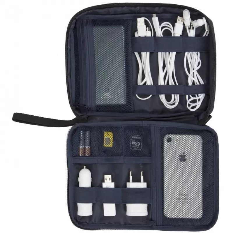 Bolso bandolera Rivacase 5632 Poliéster Negro Hombre