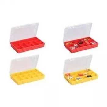 Caja organizadora allit EuroPlus Basic 29/15 amarilla polipropileno – 29 compartimentos, 15 separadores extraíbles