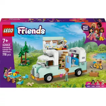 Set LEGO Motor Home 42663 — autocaravana LEGO Friends, 778 piezas, 3 minipersonajes, a partir de 7 años