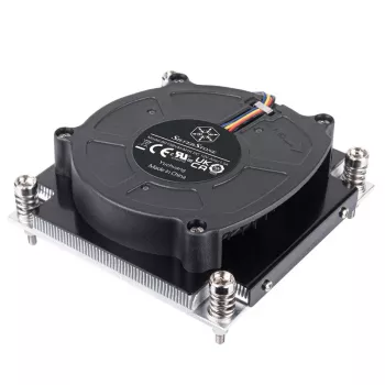 Disipador de CPU por aire SILVERSTONE SST-XE01-1700A — ventilador de 80 mm, 1000–5500 rpm, rodamiento de doble bola, negro