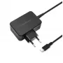 Cargador portátil QOLTEC 51024 – Cargador universal de CA para interiores, 65 W PD, 20 V/3,25 A, cable de 1,2 m, negro