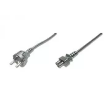 Assmann cable de alimentación, Schuko - C5, conector macho/hembra, 1,8m, H05VV-F3G 0,75 mm², negro (AK-440103-018-S)