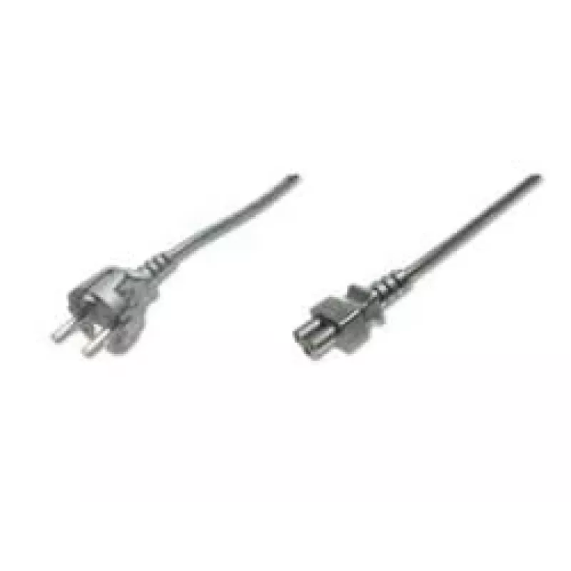 Assmann cable de alimentación, Schuko - C5, conector macho/hembra, 1,8m, H05VV-F3G 0,75 mm², negro (AK-440103-018-S)