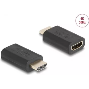 Delock 64325 Emulador EDID HDMI 4K para sonido envolvente, negro