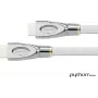 Cable de conexión HDMI® 2.0 4K2K / UHD 60Hz, contactos dorados 24K, OFC, trenza de nailon blanco, 5 m, serie PYTHON® (GC-M0165)
