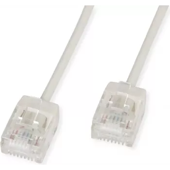 ROLINE cable de parcheo UTP, Cat. 6A, RJ45 ultra corto, gris, 2 m - red - UTP (21.15.4402)