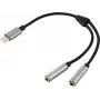 Cable en Y USB 2.0 para ordenador Renkforce [1x conector macho USB-C - 2x conector hembra] a - cable - digital/datos