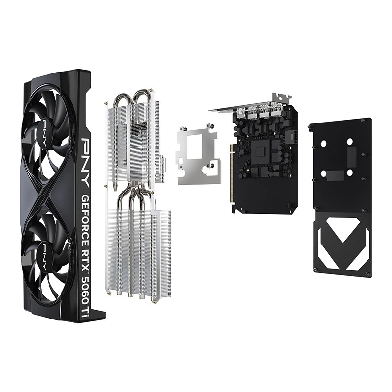 PNY GeForce RTX 5060 Ti 16GB VERTO Dual Fan Tarjeta gráfica (VCG5060T16DFXPB1)