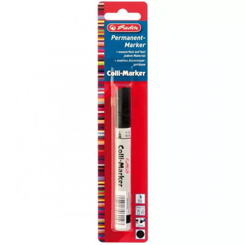 Rotulador permanente Herlitz 8665408 negro 1 ud.