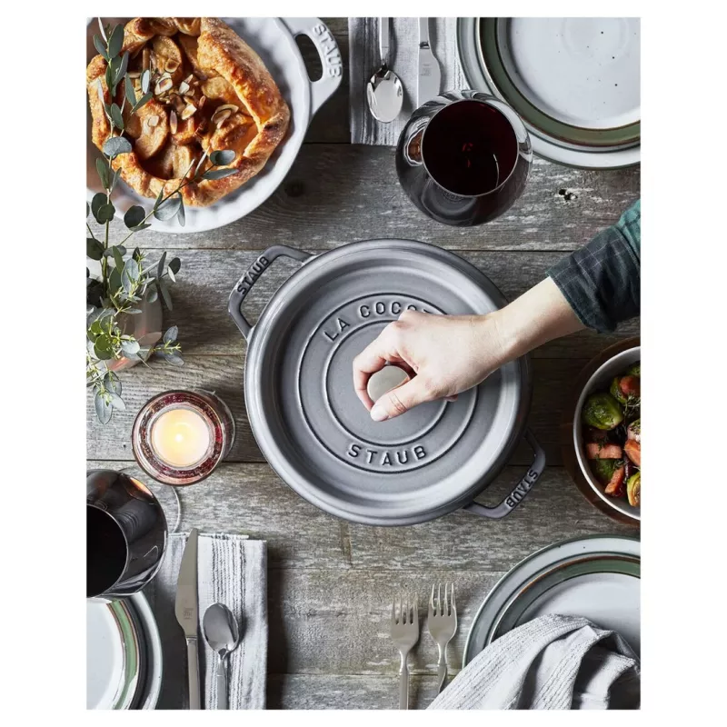 Staub Cocotte 3,8 L fuente redonda de hierro fundido