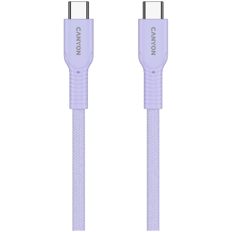 CANYON Cable OnWire 60CL C-C 60W COLOR trenzado 1m lila